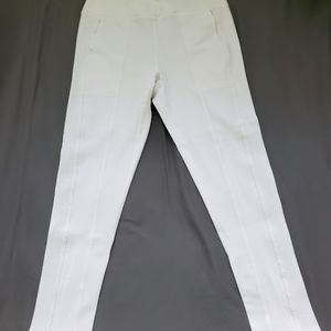 Free People Movement white ribbed leggings M